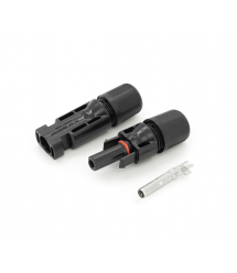 Конектор MC4 Risin, 1500V, 30A, мідний під затискач, під переріз 2.5-10mm2, 0.5mm&ampOmega, UL94-VO, IP68 Black упк.1000 шт. (ці