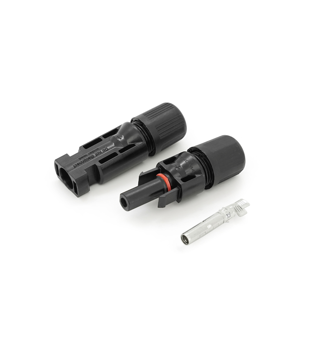 Конектор MC4 Risin, 1500V, 30A, мідний під затискач, під переріз 2.5-10mm2, 0.5mm&ampOmega, UL94-VO, IP68 Black упк.1000 шт. (ці