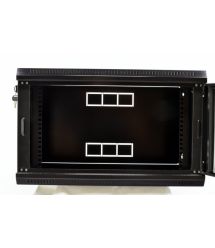 Шкаф 6U, 600х500х373 мм (Ш*Г*В), эконом, акриловое стекло, черный