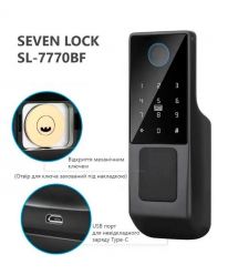 Беспроводной биометрический комплект контроля доступа SEVEN LOCK SL-7772BF с замком Cross Latch