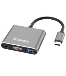 USB хаб (док-станция) СolorWay CW-HUB08 100W/USB3.0/HDMI 4К