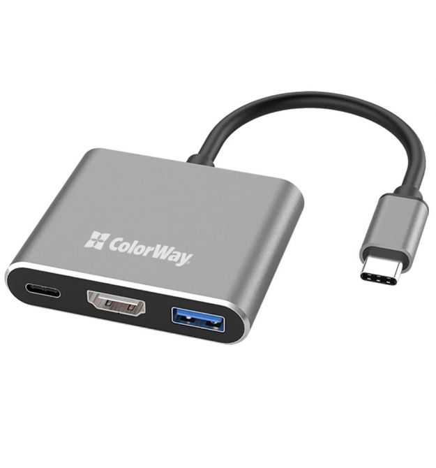 USB хаб (док-станция) СolorWay CW-HUB08 100W/USB3.0/HDMI 4К