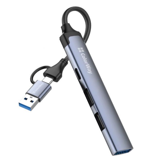 USB хаб (док-станция) СolorWay CW-HUB06 USB2.0х2/USB3.0/USB-C2.0