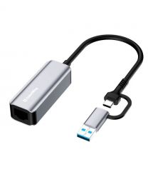 Адаптер сетевой ColorWay CW-AD-CRG USB-A/USB-С 3.0 - RJ45 Gigabit Ethernet