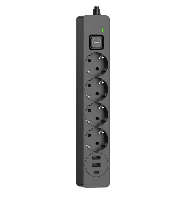 Сетевой фильтр СolorWay CW-CHE432PDB 4 розетки/3USB