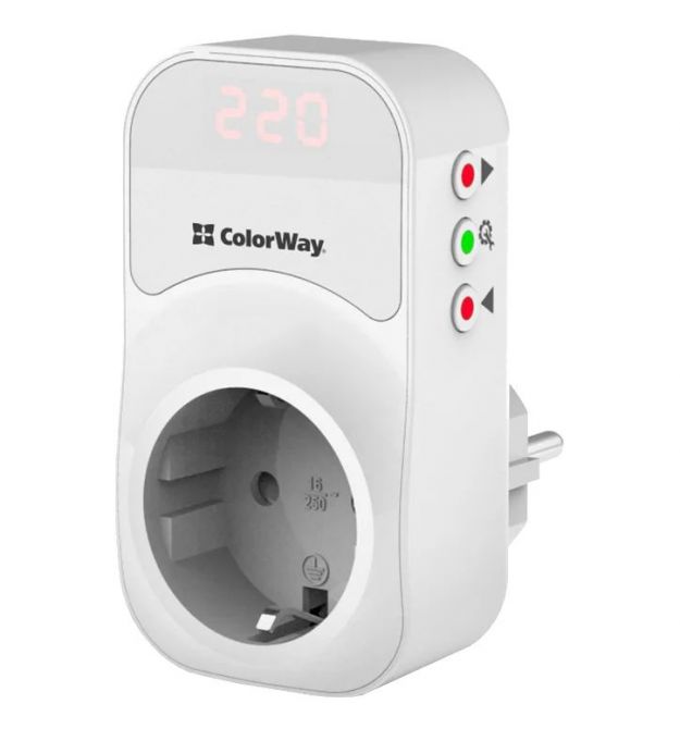 Реле напряжения ColorWay CW-VR16-01D 16A/3680W