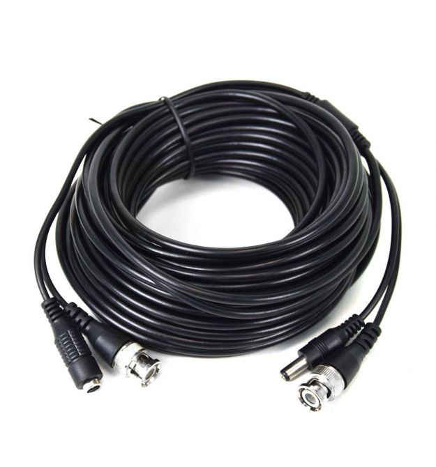 Кабель BNC-рower cable A 15 м (BNC+DC/BNC+DC) для передавання відеосигналу та живлення