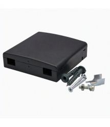 Абонентська розетка FTTH, для 2xSC simplex- LC duplex, з кріпленням для 3мм патчкорду без заглушок, чорна