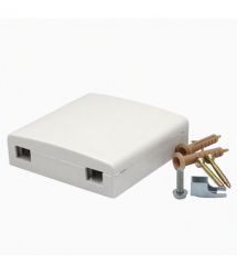 Абонентська розетка FTTH, для 2xSC simplex- LC duplex, з кріпленням для 3мм патчкорду без заглушок, біла