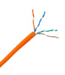 Кабель U-UTP кат. 5E, 24AWG, обол. LS0H(B2ca), 305 м, помаранчевий