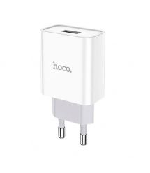 СЗУ 110-240V HOCO C81A 1xUSB, 2.1A, White, Blister