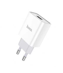 СЗУ 110-240V HOCO C81A 1xUSB, 2.1A, White, Blister