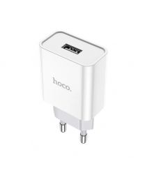 СЗУ 110-240V HOCO C81A 1xUSB, 2.1A, White, Blister