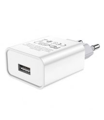 СЗУ 110-240V HOCO C81A 1xUSB, 2.1A, White, Blister