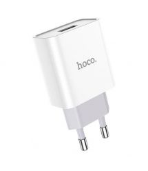 СЗУ 110-240V HOCO C81A 1xUSB, 2.1A, White, Blister