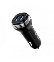 Набір АЗУ 12-24V HOCO Z40+ кабель Type-C, 2xUSB, 2.4A, кабель 1м, Black, Box