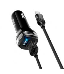 Набір АЗУ 12-24V HOCO Z40 кабель Micro, 2xUSB, 2.4A, кабель 1м, Black, Box