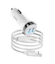 Набір АЗУ 12-24V HOCO Z40 кабель Micro, 2xUSB, 2.4A, кабель 1м, White, Box