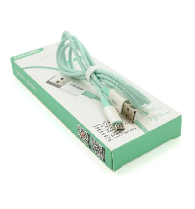 Кабель iKAKU KSC-723 GAOFEI smart charging cable for micro, Green, довжина 1м, 2.4A, BOX