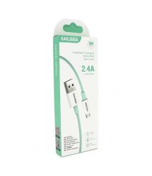 Кабель iKAKU KSC-723 GAOFEI smart charging cable for micro, Green, довжина 1м, 2.4A, BOX
