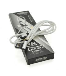 Кабель iKAKU KSC-028 JINDIAN charging data cable for iphone, Silver, довжина 1м, 2.4A, BOX