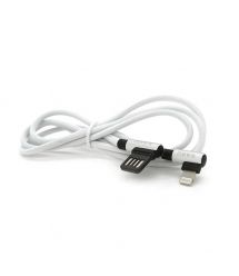 Кабель iKAKU KSC-028 JINDIAN charging data cable for iphone, Silver, довжина 1м, 2.4A, BOX