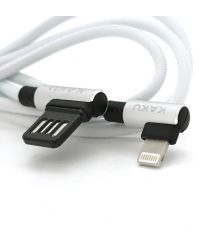 Кабель iKAKU KSC-028 JINDIAN charging data cable for iphone, Silver, довжина 1м, 2.4A, BOX