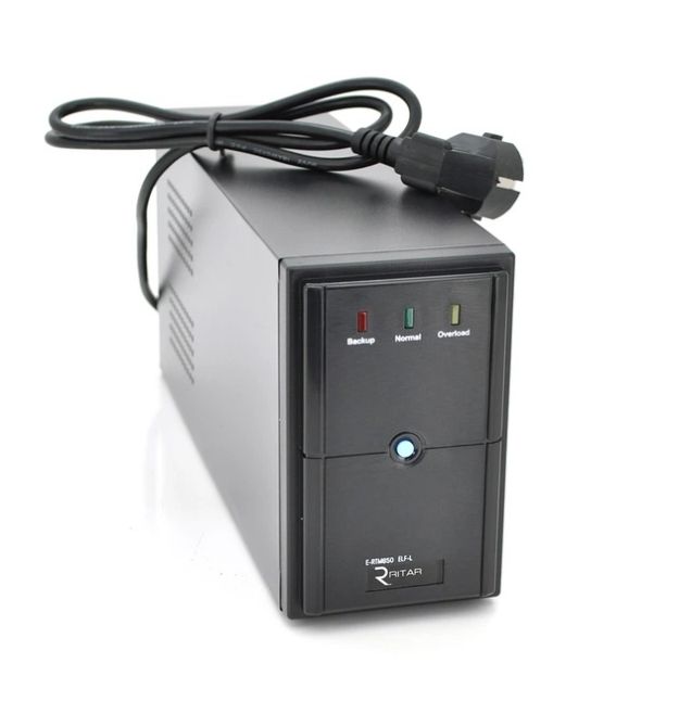 ИБП Ritar E-RTM850 (510W) ELF-L, LED, AVR, 2st, 2xSCHUKO socket, 1x12V9Ah, metal Case Q4