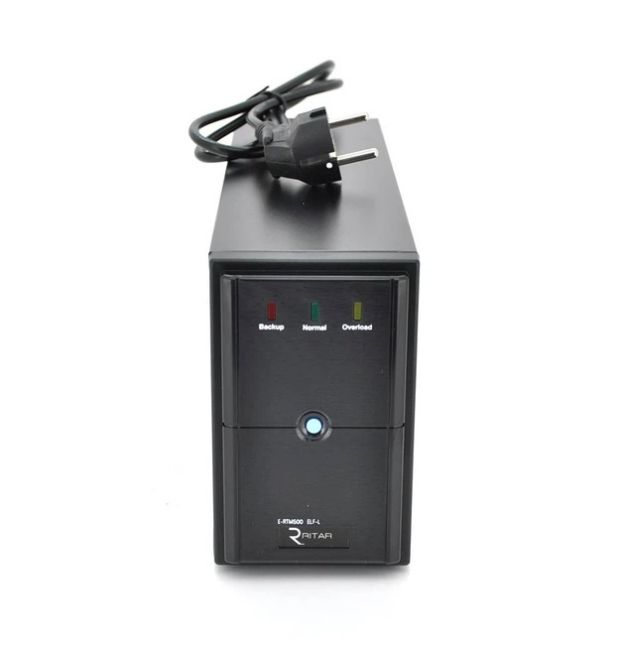 ДБЖ Ritar E-RTM500 (300W) ELF-L, LED, AVR, 2st, 2xSCHUKO socket, 1x12V7Ah, metal Case Q4