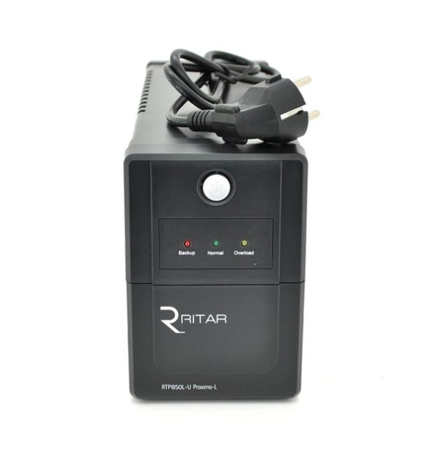 ДБЖ Ritar RTP850L-U (510W) Proxima-L, LED, AVR, 2st, USB, 2xSCHUKO socket, 1x12V9Ah, plastik Case. NEW!