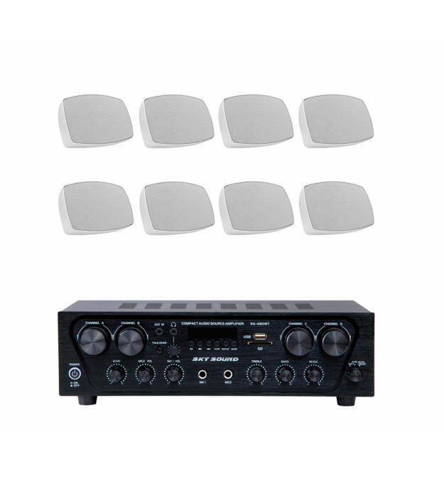Акустический комплект SKY SOUND SKW-4808QS WHITE