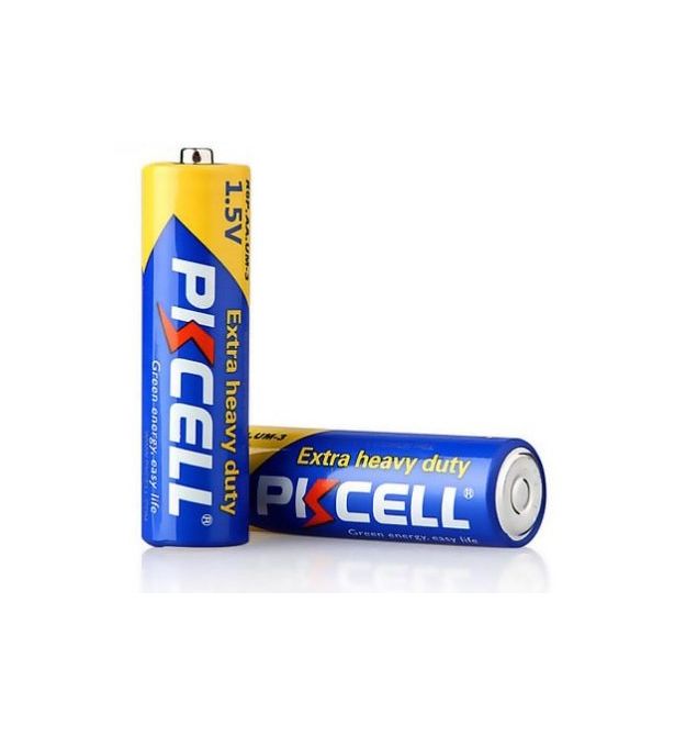 Батарейка солевая PKCELL 1.5V AA / R6, 2 штуки shrink цена за shrink, Q20