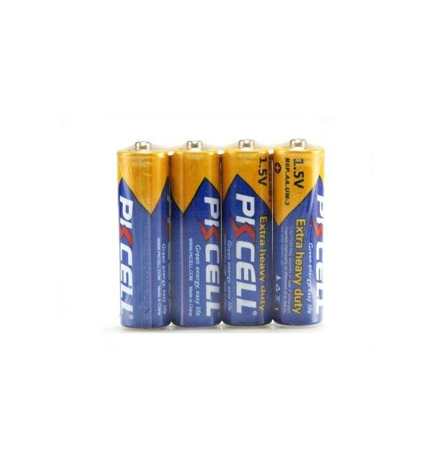 Батарейка солевая PKCELL 1.5V AA / R6, 4 штуки shrink цена за shrink, Q15
