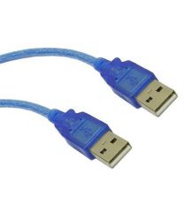 Кабель USB 2.0 RITAR AM / AM, 0.5m, прозрачный синий