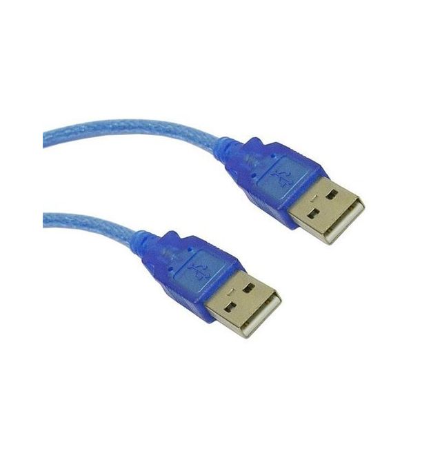 Кабель USB 2.0 RITAR AM / AM, 0.5m, прозрачный синий