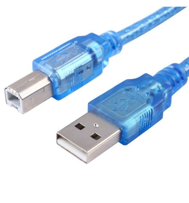 Кабель USB 2.0 RITAR AM / BM, 1.5m, 1 феррит, синий прозрачный, Q500