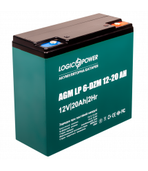 Акумулятор тяговий свинцево-кислотний AGM LogicPower LP 6-DZM-20 12-20 AH