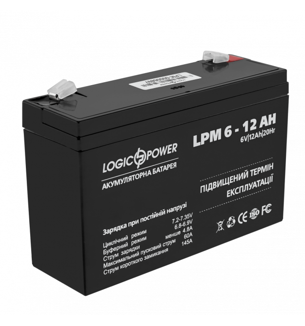 Аккумулятор AGM LogicPower LPM 6-12 AH
