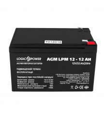 Акумулятор кислотний AGM LogicPower LPM 12 - 12 AH