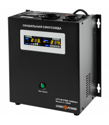 ДБЖ із правильною синусоїдою LogicPower LPY-W-PSW-1500VA+ (1050W) 10A/15A 24V для котлів та аварійного освітлення