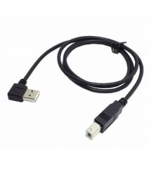 Кабель USB 2.0 RITAR AM / BM, 2.0m, угловой 90°, черный