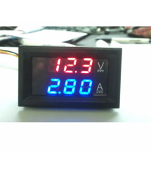 Светодиодный цифровой вольтметр-амперметр постоянного тока с двойным дисплеем DC0-100V 10A