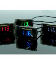 Цифровой вольтметр влагозащищенный IP65, диапазон измерений 4 -30V, White