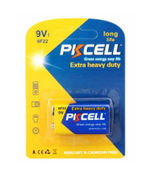 Батарейка солевая PKCELL 9V / 6LR61, крона, 1 штука в блистере цена за блистер, Q10