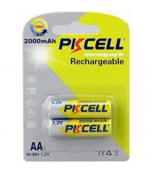 Аккумулятор PKCELL 1.2V AA 2000mAh NiMH Rechargeable Battery, 2 штуки в блистере цена за блистер, Q2