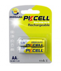 Аккумулятор PKCELL 1.2V AA 2600mAh NiMH Rechargeable Battery, 2 штуки в блистере цена за блистер, Q12