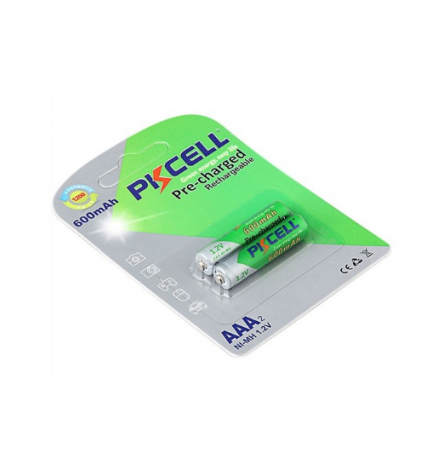 Аккумулятор PKCELL 1.2V AAA 600mAh NiMH Already Charged, 2 штуки в блистере цена за блистер, Q12