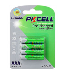 Аккумулятор PKCELL 1.2V AAA 600mAh NiMH Already Charged, 4 штуки в блистере цена за блистер, Q12