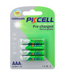 Аккумулятор PKCELL 1.2V AAA 1000mAh NiMH Already Charged, 4 штуки в блистере цена за блистер, Q12
