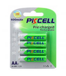 Аккумулятор PKCELL 1.2V AA 600mAh NiMH Already Charged, 4 штуки в блистере цена за блистер, Q12